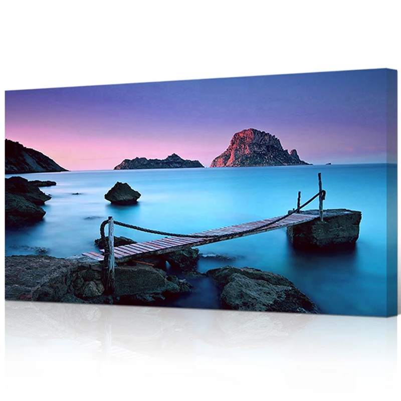 Синий Океан морской пляж прибрежных Декор большие размеры алмазов картина