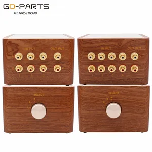 3-сторонний Hi-Fi селектор источников аудиосигнала, Сменный переключатель, шасси из массива дерева, 24K позолоченные разъемы RCA, WBT, припой, PTFE провод