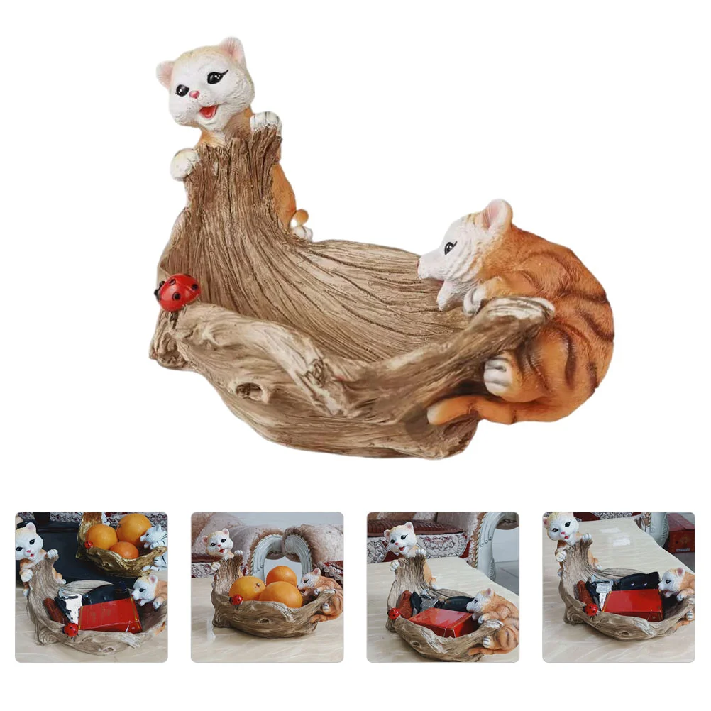 

1Pc Restaurant Dessert Plate Tiger Pattern Snack Fruit Storage Holder for Home