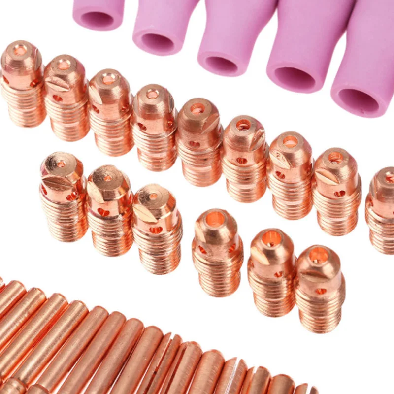 53pcs TIG Welding Torch Gas Lens Collet Body Consumables Cup Kit For WP-9/20/25 4 Argon Arc Back Cover WP-9 WP | Инструменты