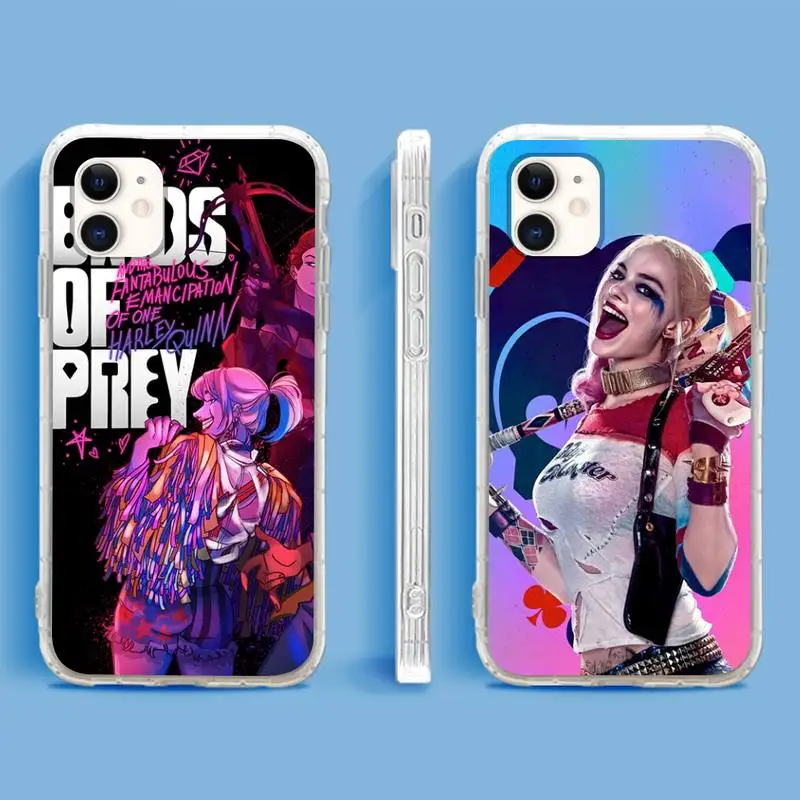 

Harley Queen Sexy Phone Case For iPhone 13 12 11Pro Max 11 XR XS Max X Mini 8 7 6 SE 2020 Soft Transparent Cover