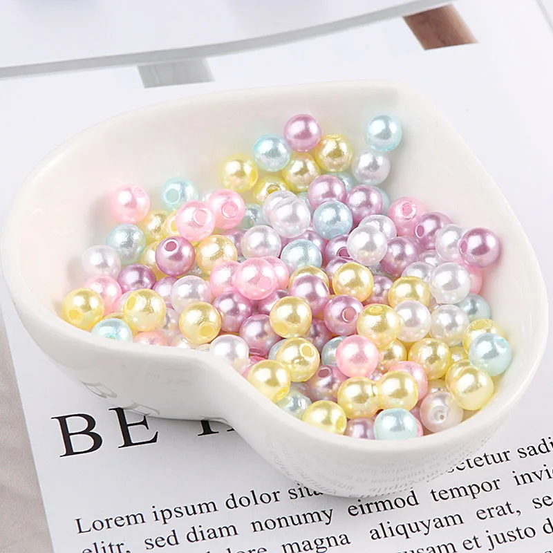 3 New36-500Pieces 3/4/5/6/8 мм Цвет Прямые рваные имитация жемчуга DIY ручной работы из бисера бусины Материал для колье и сумки аксессуары - Цвет: 3