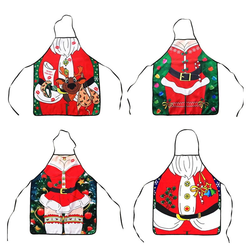 Рождественские украшения для дома 1 шт. новогодний фартук Санта Клаус/Снеговик/Лось рождественские украшения для дома Navidad год