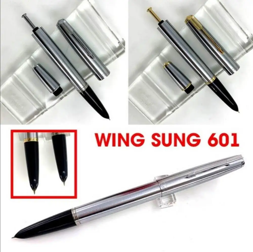 Ручка перьевая Wing Sung 601 автоматическая стальная ручка с чернилами тонким