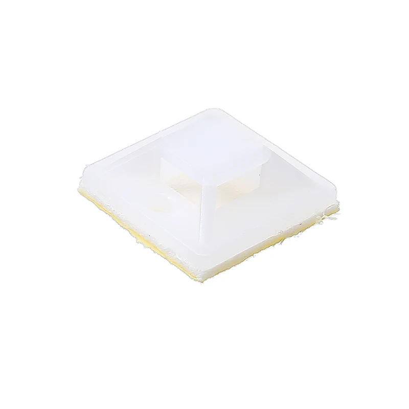 Белые базовые крепления для кабеля 100 шт./компл. 2 см х самоклеящиеся на молнии