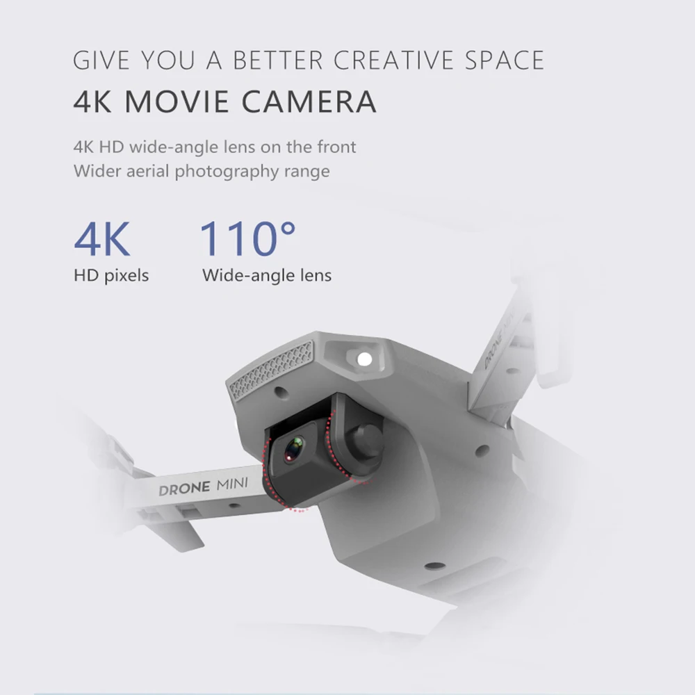 SHAREFUNBAY E88 Дрон с разрешением 4k HD двойной широким углом обзора дистанционным
