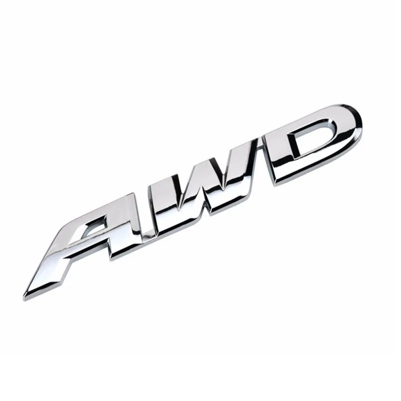 Металлический 3D значок AWD наклейка эмблема кузова автомобиля стильные
