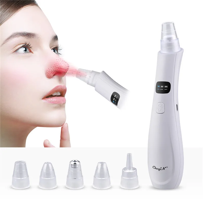 

CkeyiN Facial Blackhead Pimple Remover Vacuum Electric Acne Pore Cleanser Black Point Vacuum Deep Clean Extractor Skin Care Tool