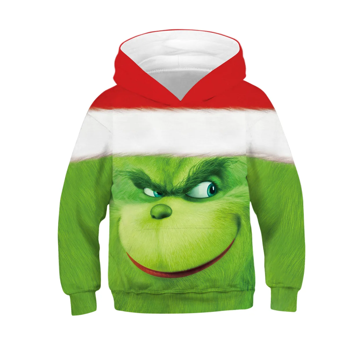 Толстовка с капюшоном с 3D принтом из фильма Grinch; детская одежда унисекс с капюшоном и длинными рукавами для мальчиков и девочек; осенние пуловеры с капюшоном для детей - Цвет: TZ220