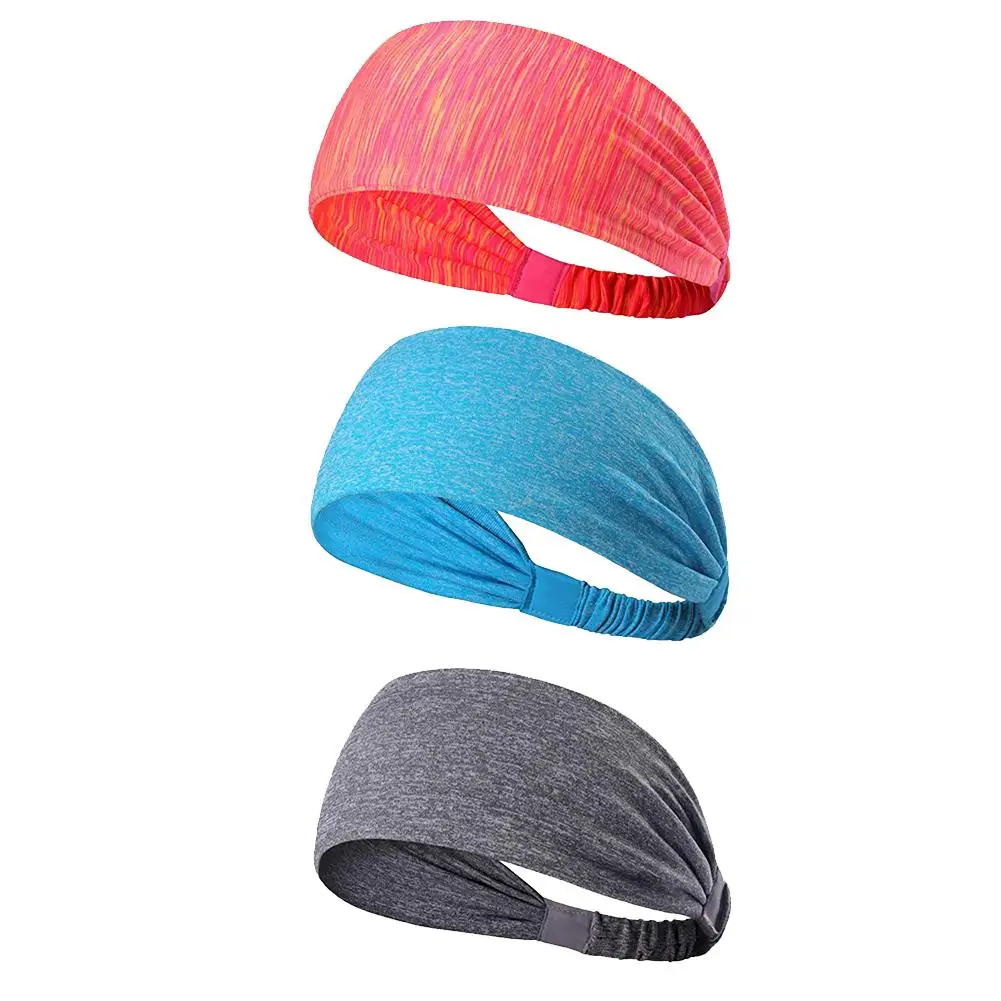 

Hot Sale Headbands Skillful Manufacture 3pcs Elastic Headbands Breathable Hair Sweat Bands for Fitness Yoga Basketball