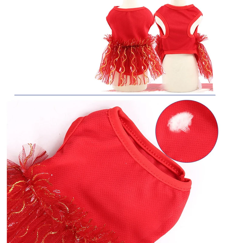 

New Pet Cat Dog Dresses Apparel Dog Vest Pet Clothes Puppy Tops Coat Clothes Summer Mesh Dress Girl Dog Clothes Princess Dress