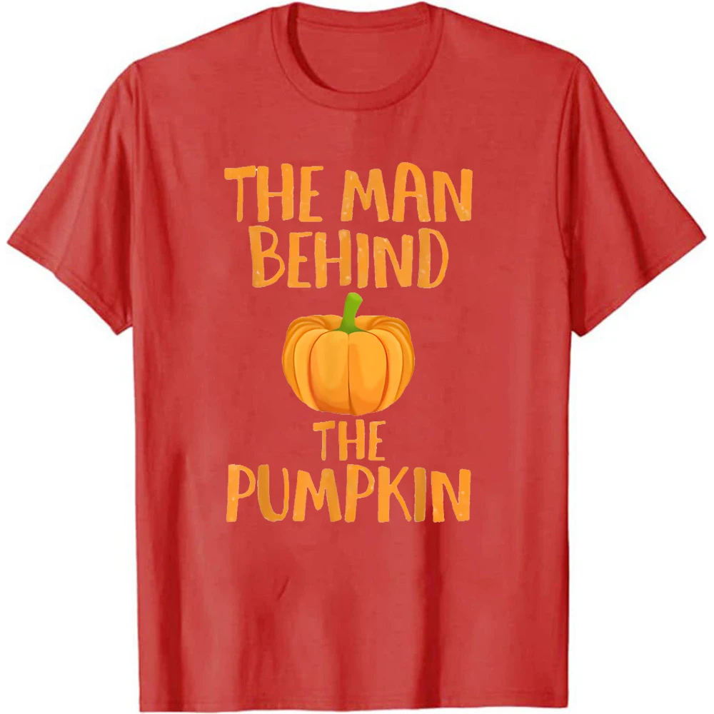 

Halloween Pregnancy Man Pumpkin T Shirt Funny Party Gift T-Shirt Hipster Top Pumpkin Pattern T Shirt