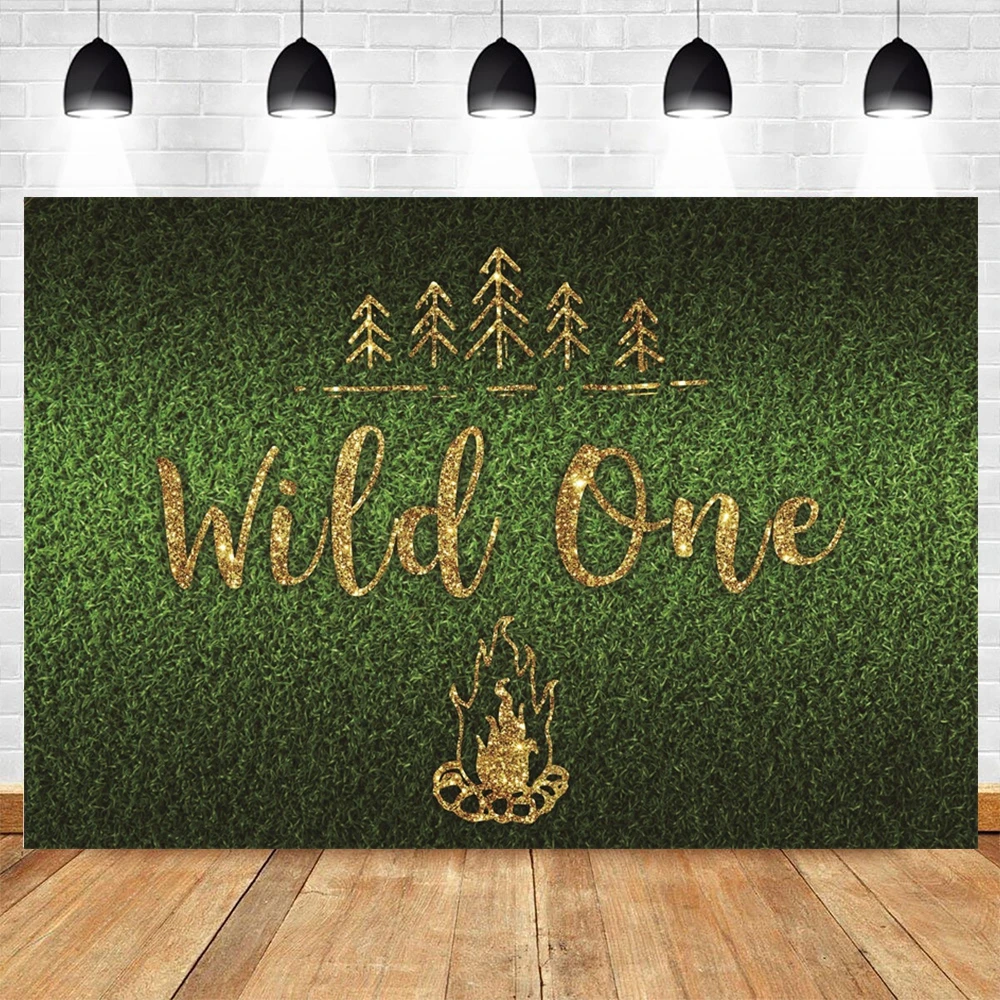 

Yeele Wild One Baby Birthday Backdrops Green Grass Party Decor Photozone Banner Photo Photographic Background Photo Studio Props