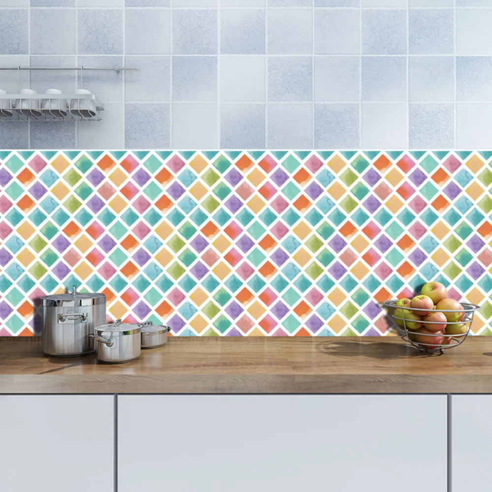 

500 x 20 Colorful Anti-oil Wallpapers Waterproof Imitation Marble Furniture Self Adhesive Wallpaper Kitchen Bathroom Mosaic T