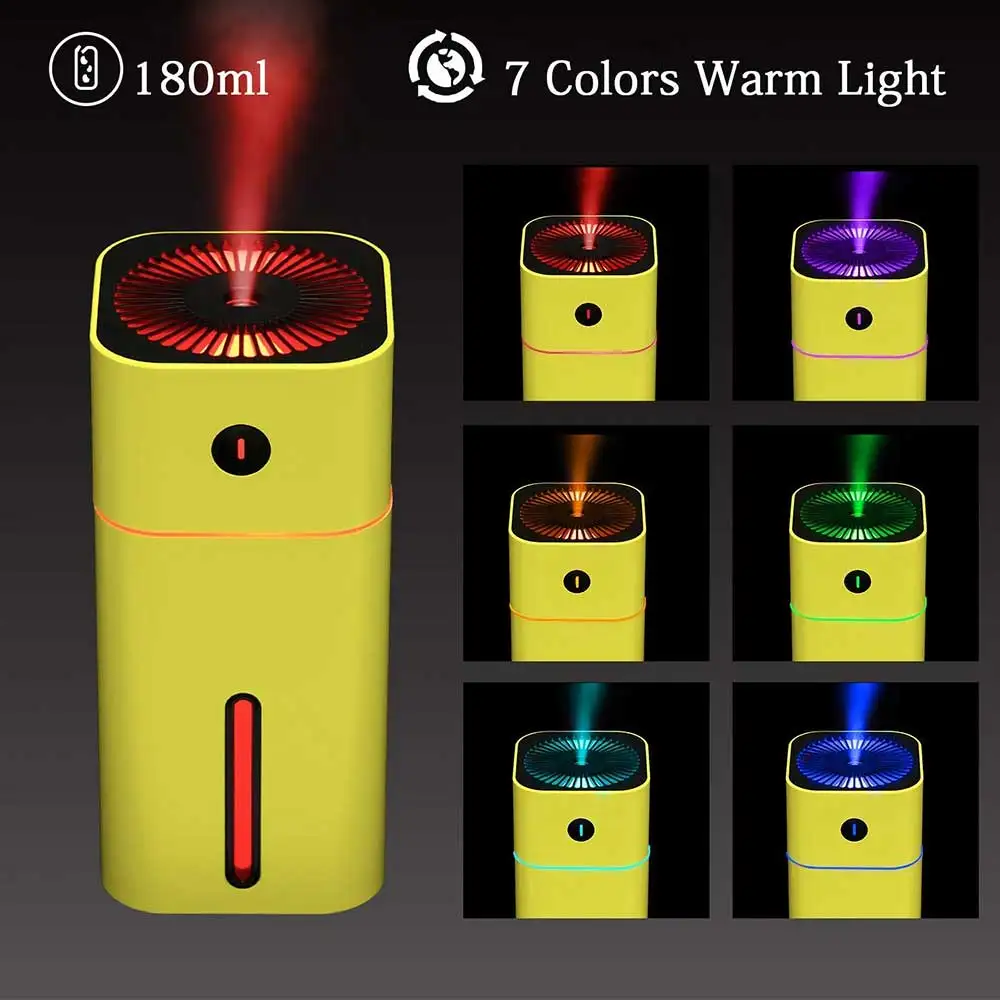 Ultrasonic Air Humidifier Essential Oil Diffuser With 7 Color Lights Electric Aromatherapy USB Car Aroma | Дом и сад
