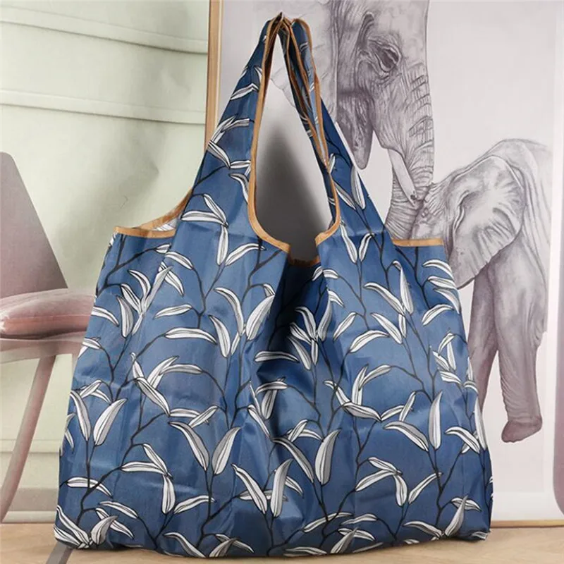 

Eco Shopping Travel Shoulder Bag Oxford Tote Handbag Folding Reusable Cartoon Shoulder Bags Large Capacity All-match Bag