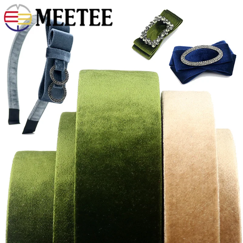 Meetee 5/10 метров 13/30/50 мм Вельветовая лента тесьма для одежды Шпилька волос сделай