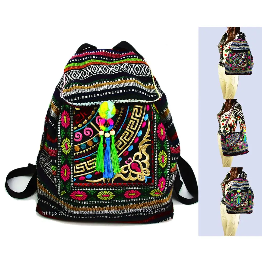 Винтажный этнический хиппи-рюкзак с вышивкой в этническом стиле | Багаж и сумки