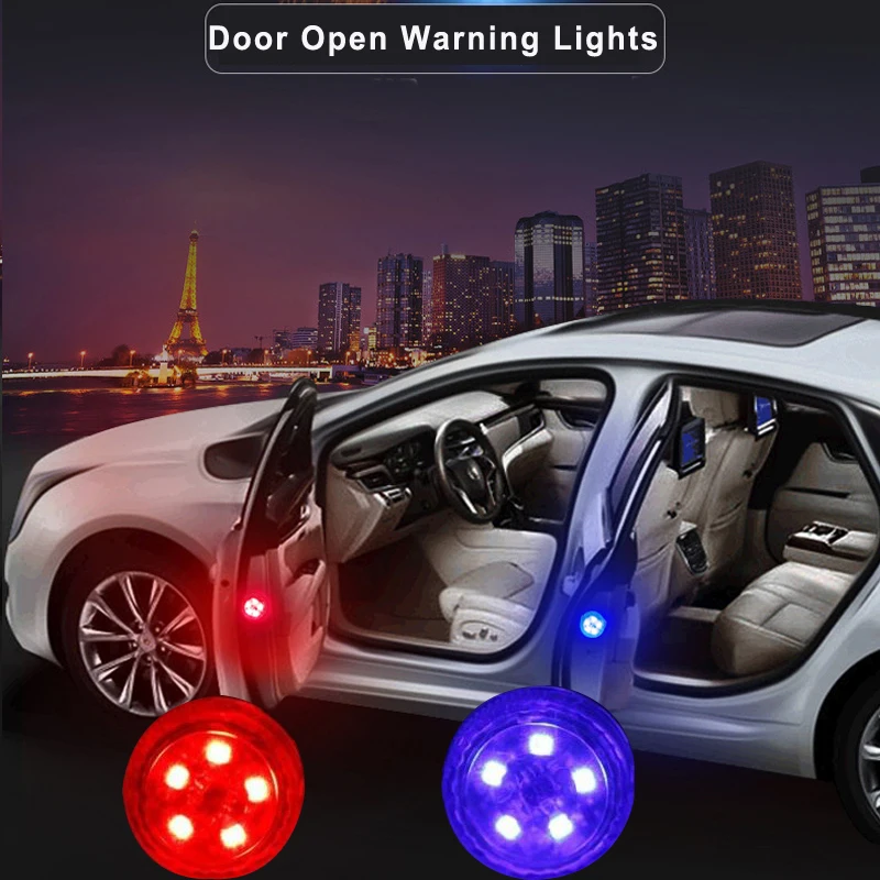 Универсальные предупреждающие огни для открывания двери автомобиля мигающие