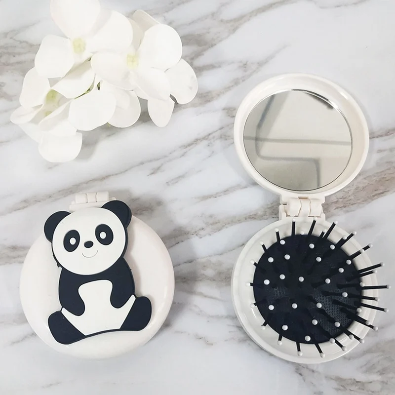 1 шт. расческа для макияжа с зеркалом|Расчески| |