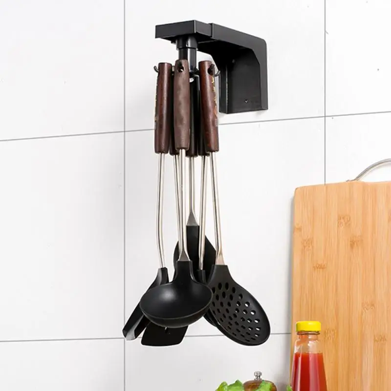 Кухонные крючки без перфорации с поворотом на 360 градусов пластиковый держатель