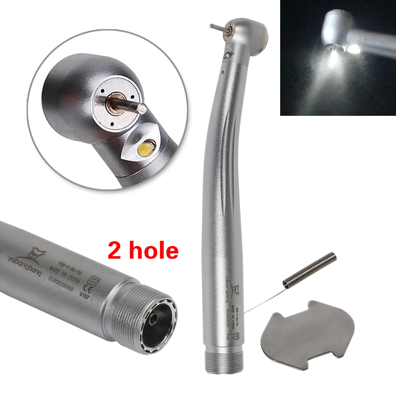 kavo Dental High Speed Hand piece Turbine 4 /2Hole LED E-generator Standard Head Triple Water Spray Push Button Dental tools