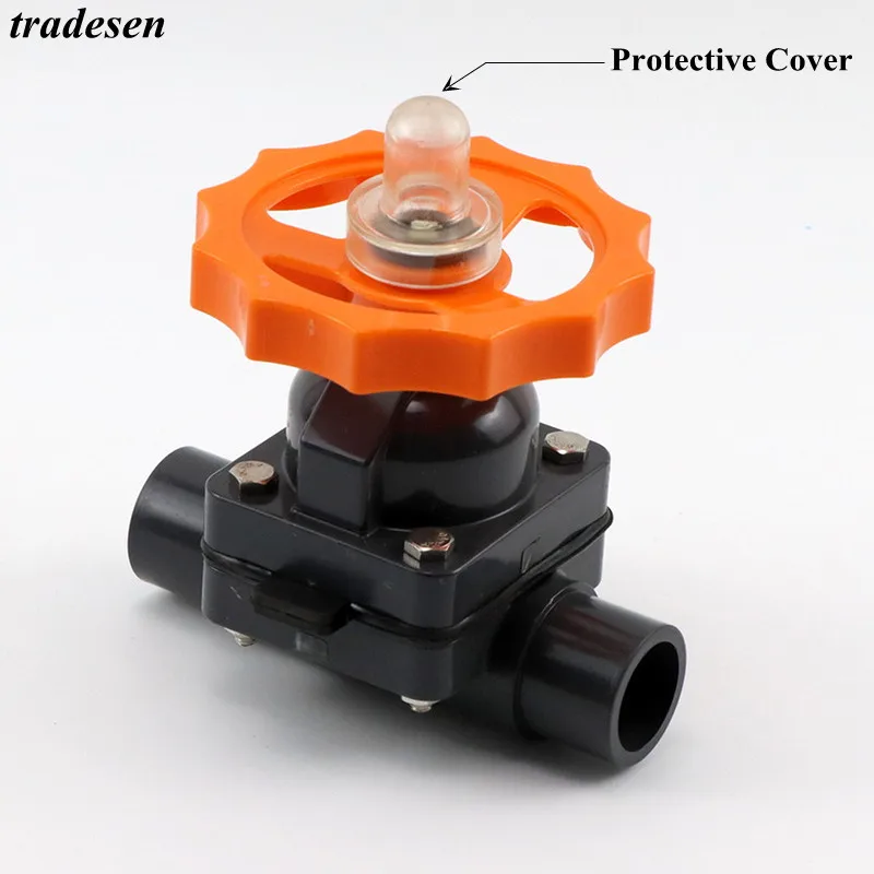 Диафрагменный клапан затвора из НПВХ OD20 ~ 110 мм фитинги для промышленных