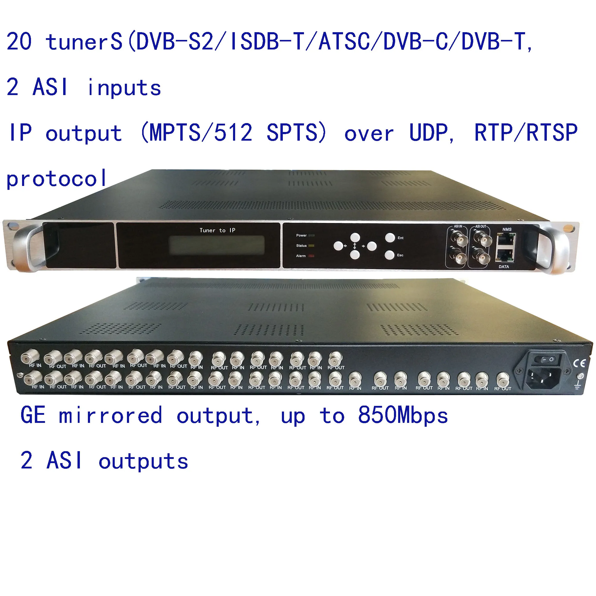 20 DVB-S2 to IP/кодировщик ASI DVB-T/C IP/ASI Φ выход atsc IP/ISDB-T 1080P Multi-кодировщик | Электроника