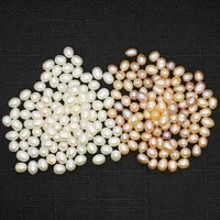 10pcs bag natural freshwater pearl loose beads 6 9mm drop shaped center hole jewelry making diy necklace earring accessories