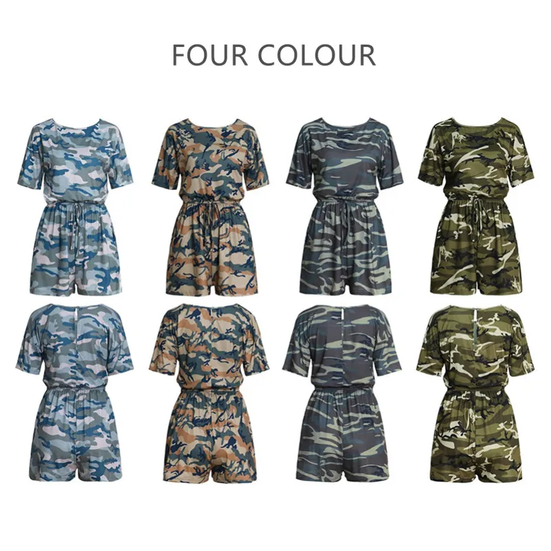 

Spring &summe Women's Camouflage Jumpsuit Women's Pans Sexy Casual Fashion Tracksuit Outfit Outdoor Beach Jumpsuit Playsuits