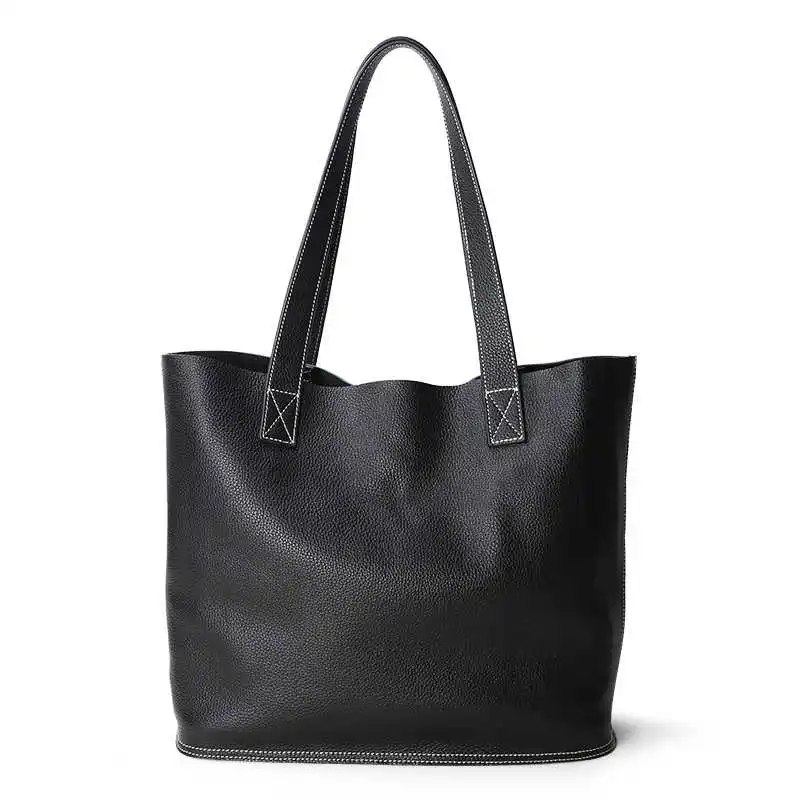 

2020 new leather bag Portable Single Shoulder Bag Tote Bag Leather head leather women's bag
