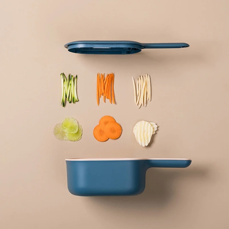 

Multifunctional Shredder Vegetable Slicer Potato Potato Chip Slicer Radish Grater Household Vegetable Cutter With Drain Basket