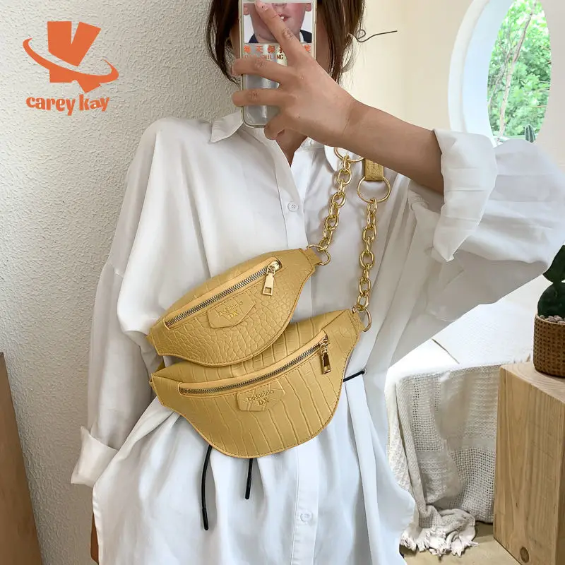 

Женская сумочка CAREY KAY из искусственной кожи, кошельки, женская модная нагрудная сумка с цепочками в стиле ретро, Лидер продаж 2021, Новые однот...