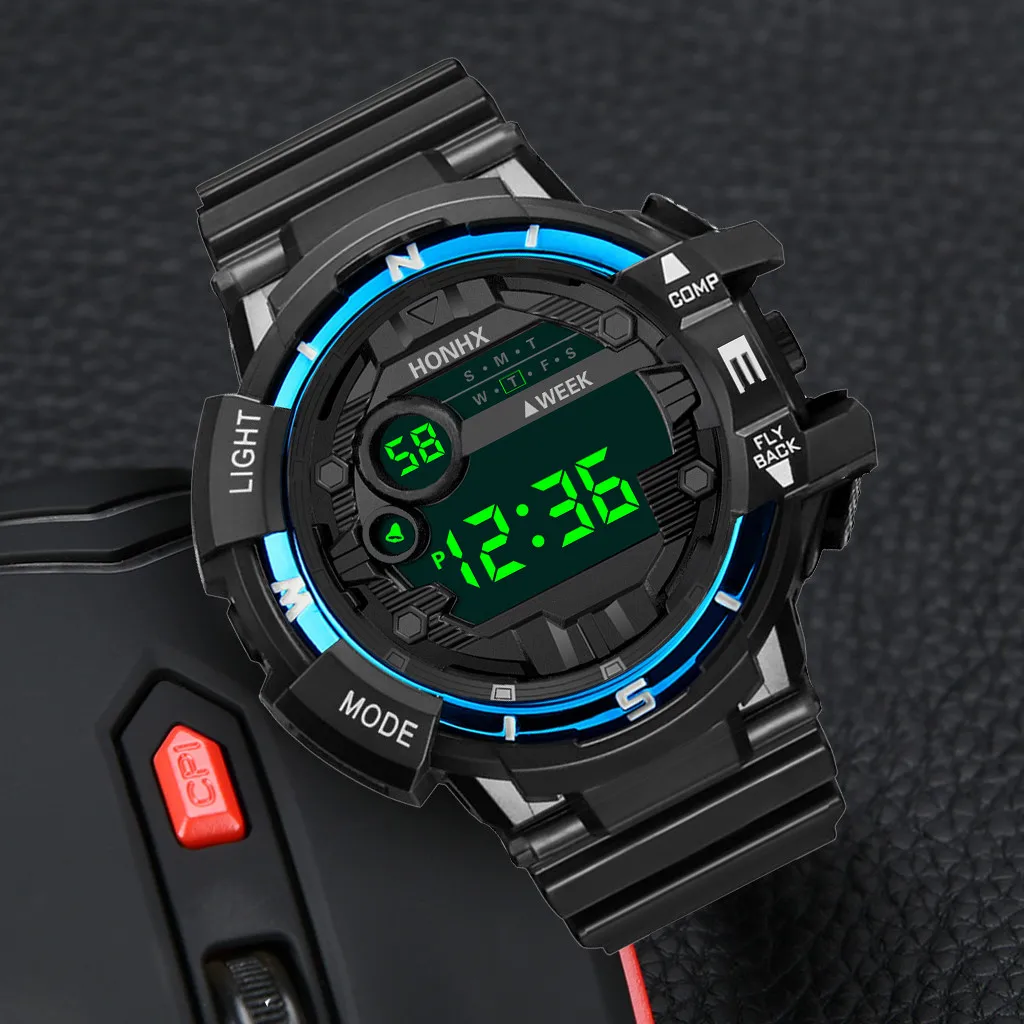

Men's And Women's Electronic Watches Fashion Men Waterproof Led Digital Date Sport Rubber Quartz Watch Alarm