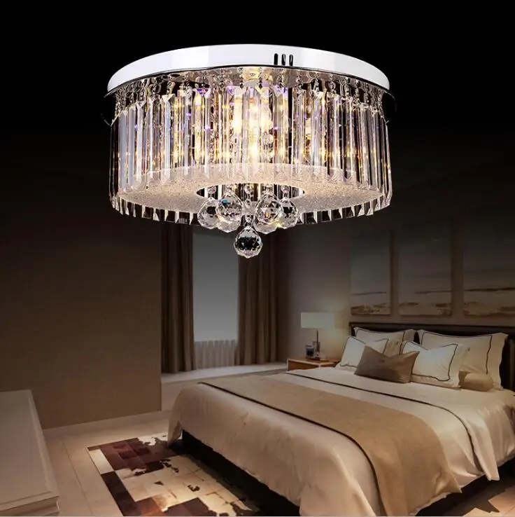 Потолочная лампа светодиодная для гостиной хрустальная креативная атмосфера