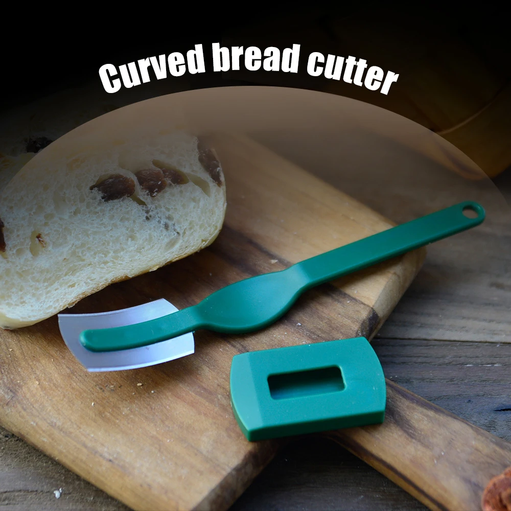 1 ud.cuchillo de Arch para pan Baguette cortador French Toas curvo с cuchilla fina стальной al carbono|Принадлежности для