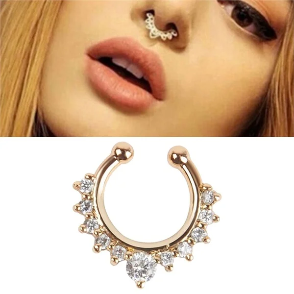 Горячая Распродажа Новое поступление сплав обруч кольцо для носа Имитация