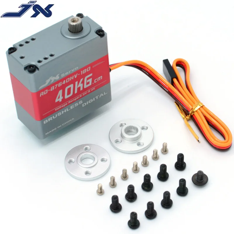 Сервопривод JX RD-B7640HV-180, 40 кг, см, 180 градусов, бесколлекторный, полностью из алюминия, с ЧПУ, механическая рука робота, сервопривод Rc