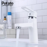 potato bathroom basin faucet filter fashion style home multi color cold and hot water taps black or white bath tap p1030