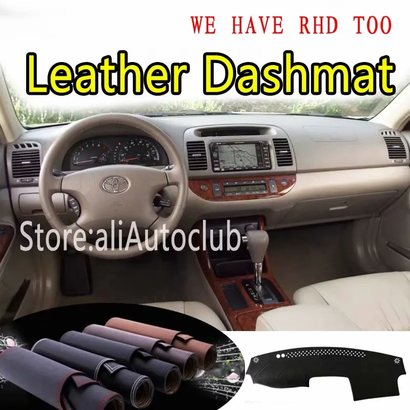 Для Toyota Camry XV30 2002 2006 кожаный коврик для приборной панели накладка задняя крышка