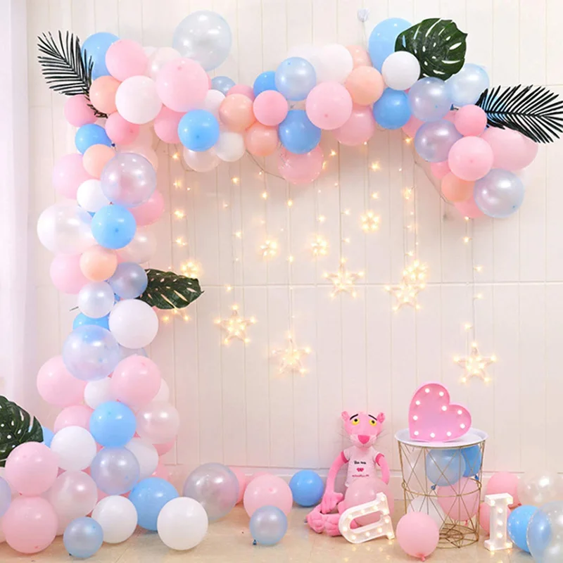 

Гирлянда с розовыми и синими воздушными шарами для украшения дня рождения девочки малыша свадебной вечеринки