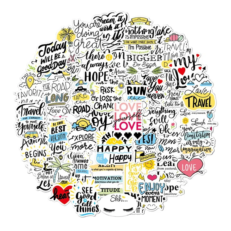 

200 Pcs Inspirational Stickers for Water Bottle Waterproof Vinyl Stickers for Hydro Flask,Laptop,Students,Teachers