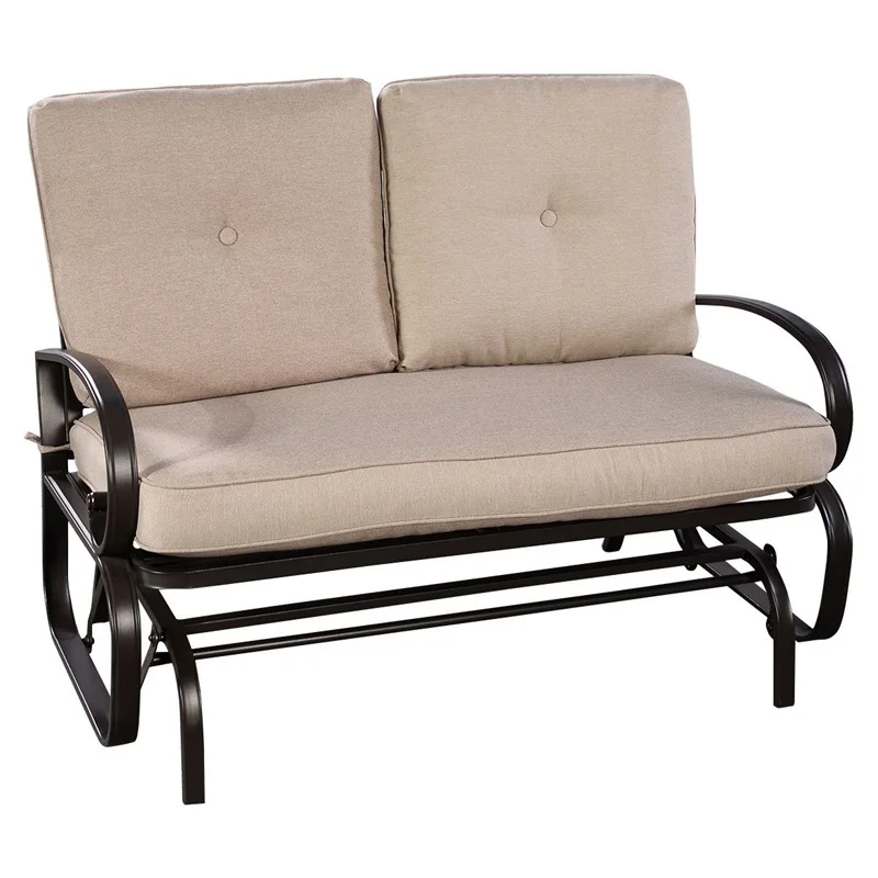 Уличная патио мягкая качалка скамейка Loveseat крыльцо задний двор мебель HW51783| |