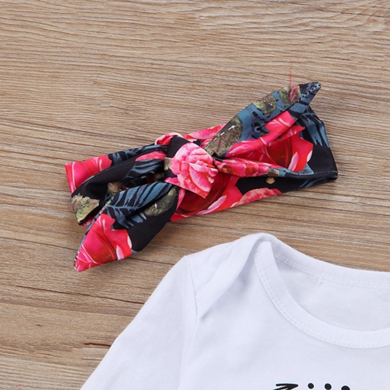 

Children's wear 3 months to 2 years old Autumn girl cute floral long sleeve three-piece suit baby newborn toddler girl outfits