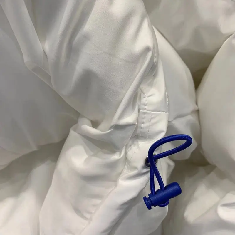 

Blue down Jacket Women 's Short New 90 % White Duck down Drawstring Korean Style Lace -up Dongdaemun Trendy Fashion Coat