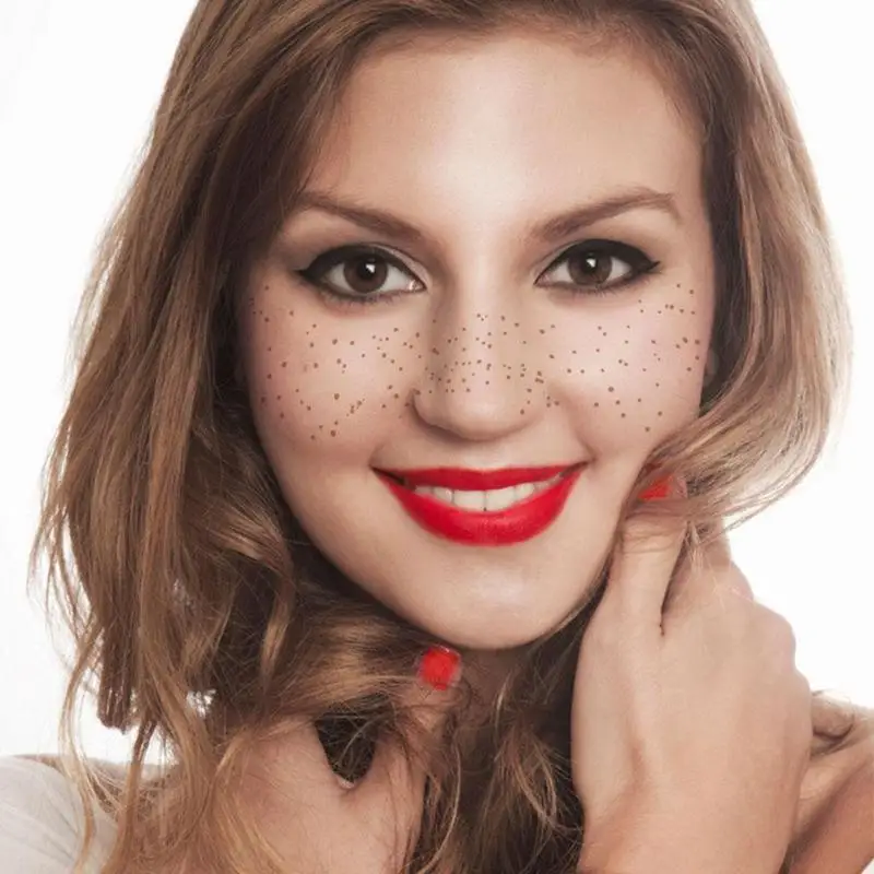 

6Pcs New Fake Freckles Tattoo Sticker Gold Face Temporary Tattoo Waterproof Blocked Freckles Makeup Stickers Wholesale