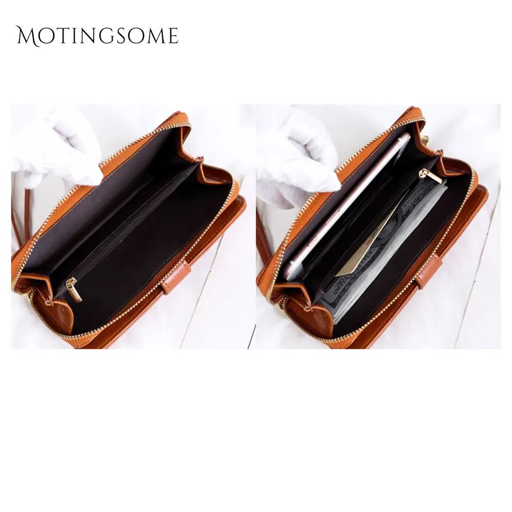 Стильные женские кошельки с масляным воском искусственная кожа длинный стиль