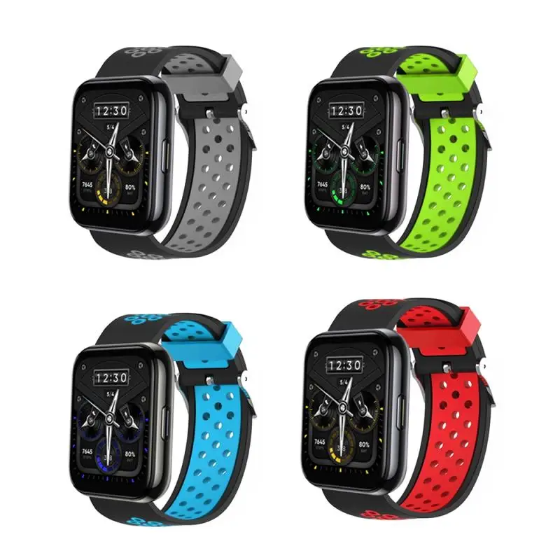 1pc new for realme watch 22 pro 22mm two tone vent pin buckle strap smart electronics wearable devices portable strap free global shipping