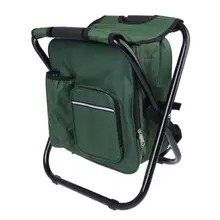 Backpack Cooler Chair - Compact Portable Folding Stool - Perfect for Outdoor Events, Picnic, Travel, Hiking, Camping, &