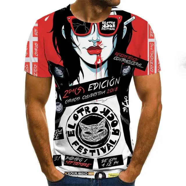 

Horror T-shirt Men's Short Sleeve T-Shirt Men's 3D Zombie Print Casual T-Shirt 2020 Full Print T-Shirt1